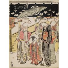 Torii Kiyonaga: The Naka-mise Shopping Street, from the series Eight Views of the Precincts of Kinryûzan Temple in Asakusa (Asakusa Kinryuzan hakkei) - Museum of Fine Arts