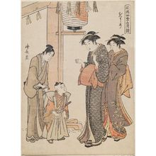 Torii Kiyonaga: The First Month (Mutsumashizuki), from the series Fashionable Monthly Pilgrimages in the Four Seasons (Fûryû shiki no tsuki môde) - Museum of Fine Arts