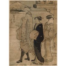 Torii Kiyonaga: Surugachô, from the series Mount Fuji in the Four Seasons (Shiki no Fuji) - Museum of Fine Arts