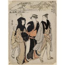 Torii Kiyonaga: In the CIty (Shichû), from the series Mount Fuji in the Four Seasons (Shiki no Fuji) - Museum of Fine Arts