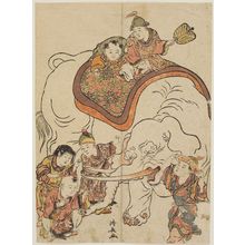 Torii Kiyonaga: Chinese Boys with an Elephant, from an untitled series of Chinese Children (Karako) - Museum of Fine Arts