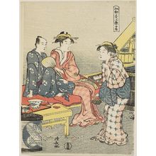 鳥居清長: Yoshiwara, from the series Ten Summer Scenes in Edo (Edo natsu jikkei) - ボストン美術館