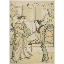 鳥居清長: The Third Month (Hanamizuki), from the series Ten Scenes in the New Yoshiwara (Shin Yoshiwara jikkei) - ボストン美術館