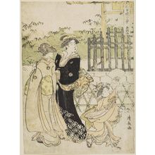 Torii Kiyonaga: Emonzaka, from the series Ten Scenes in the New Yoshiwara (Shin Yoshiwara jikkei) - Museum of Fine Arts