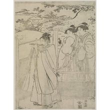 Torii Kiyonaga: A Modern Version of the Story of Ushiwakamaru Serenading Jôruri-hime - Museum of Fine Arts