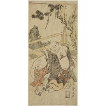 Torii Kiyonaga: Hotei Playing with a Chinese Boy - Museum of Fine Arts