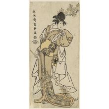 Toshusai Sharaku: Actor Iwai Hanshirô IV as Chihaya, Younger Sister of Kenkô - Museum of Fine Arts