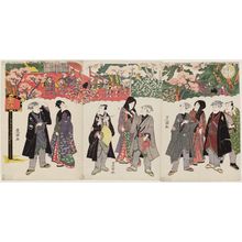 Utagawa Toyokuni I: The Third Month, from the series Actors in the Twelve Months (Yakusha jûni tsuki) - Museum of Fine Arts