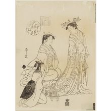 Hosoda Eishi: Makibashira, from an untitled Genji series - Museum of Fine Arts