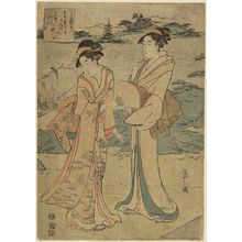Hosoda Eishi: The Jewel River of Mount Kôya (Kôya no Tamagawa), from an untitled series of the Six Jewel Rivers (Mu Tamagawa) - Museum of Fine Arts