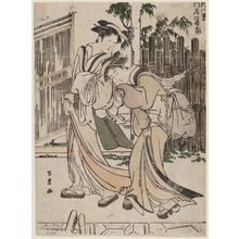 Manriによる浮世絵「Clearing Weather on the Riverbank (Kawabata no seiran), from the series Eight Views of [illegible] ([illegible] hakkei)」