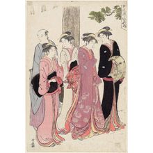 Torii Kiyonaga: A Matchmaking Meeting at a Teahouse by a Shrine - Museum of Fine Arts
