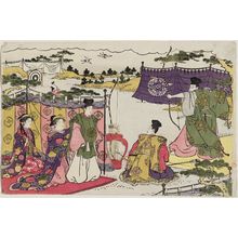 Torii Kiyonaga: First Archery of the New Year (Yumi hajime), from the album Saishiki mitsu no asa (Colors of the Triple Dawn) - Museum of Fine Arts