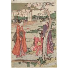 Torii Kiyonaga, 鳥居清長 (Torii Kiyonaga)による浮世絵「Picnic in a Daimyô's Garden」