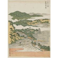 北尾政美: Clearing Weather at Awazu (Awazu seiran), from the series Eight Views of Ômi (Ômi hakkei) - ボストン美術館