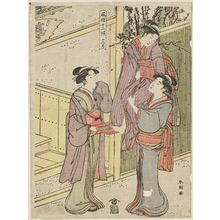 勝川春潮: The Twelfth Month (Jûnigatsu), from the series Twelve Months of Popular Customs (Fûzoku jûni kô) - ボストン美術館