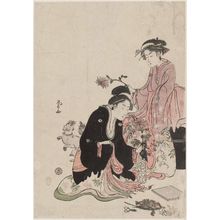 Hôgokujin Fûyô: Two women arranging flowers - Museum of Fine Arts