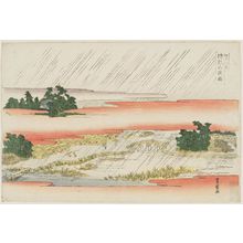 Utagawa Toyohiro: Night Rain at Matsuchiyama (Matsuchiyama yau), from the series Eight Views of Edo (Edo hakkei) - Museum of Fine Arts