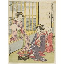 Utagawa Toyokuni I: Moon (Tsuki): Sodegaura, from the series Fashionable Snow, Moon, and Flowers (Fûryû setsugekka) - Museum of Fine Arts