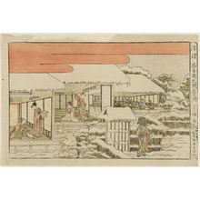 歌川豊国: Act IX (Kudanme no zu), from the series Perspective Pictures of the Storehouse of Loyal Retainers (Uki-e Chûshingura) - ボストン美術館