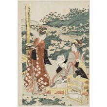 Utagawa Toyokuni I: Three Women Preparing Food Outside - Museum of Fine Arts