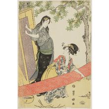 Utagawa Toyokuni I: Women Washing Clothing - Museum of Fine Arts