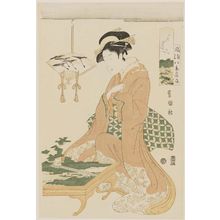 Utagawa Toyokuni I: Descending Geese (Rakugan), from the series Fashionable Eight Views (Fûryû hakkei) - Museum of Fine Arts