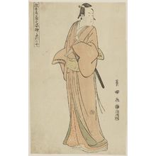 Utagawa Toyokuni I: Takinoya (Actor Ichikawa Monnosuke II as Soga no Jûrô), from the series Portraits of Actors on Stage (Yakusha butai no sugata-e) - Museum of Fine Arts