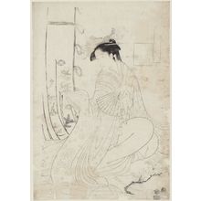 Hosoda Eishi: Ono no Komachi, from the series The Six Poetic Immortals in Fashionable Guise, No. 2 (Fûryû yatsushi Rokkasen, sono ni) - Museum of Fine Arts