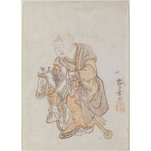 Japanese Print "Boy on a hobby horse" by Utagawa Toyokuni I, 歌川豊国 (Utagawa Toyokuni I)