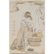 Estampe japonaise "Jûni en no uchi (Calendar Print)" par Utagawa Toyokuni I, 歌川豊国 (Utagawa Toyokuni I)