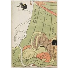 Utagawa Toyokuni I: Actor Onoe Shokaku? as a Rokurokubi - Museum of Fine Arts