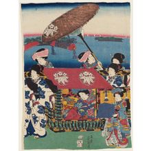 Ochiai Yoshiiku: Procession of a Princess - Museum of Fine Arts