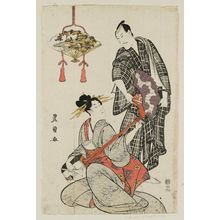 Utagawa Toyokuni I: Actor and woman - Museum of Fine Arts