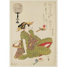 歌川豊国: Woman with Shamisen - ボストン美術館