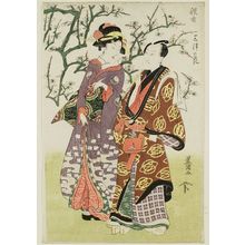 Utagawa Toyokuni I: Actors Walking Outside - Museum of Fine Arts