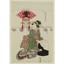 Utagawa Toyokuni I: Snow, from the series Fashionable Snow, Moon, and Flowers (Fûrû setsugekka) - Museum of Fine Arts