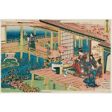 Katsushika Hokusai: Act IV (Yodanme), from the series The Storehouse of Loyal Retainers, a Primer (Kanadehon Chûshingura) - Museum of Fine Arts