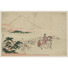 Kitagawa Utamaro: Narihira's Journey to the East: Passing Mount Fuji - Museum of Fine Arts