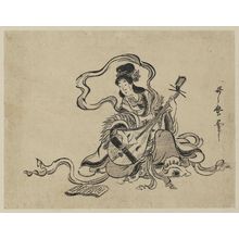 Kitagawa Utamaro: Benzaiten Playing Lute - Museum of Fine Arts