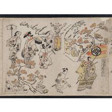 Okumura Masanobu: In the Hills of Ueno, Cherry-blossom Viewing in the Third Month (Ueno-yama no zu, sangatsu hanami no tei), from an untitled series of Customs of the Twelve Months - Museum of Fine Arts