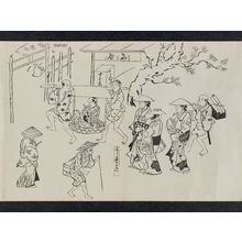 Japanese Print "Yoshiwara chaya, from an untitled series of a visit to the Yoshiwara (known as Series L)" by Okumura Masanobu, 奥村政信 (Okumura Masanobu)