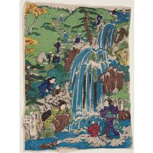 Utagawa Kunisada II: Waterfall (incomplete composition) - Museum of Fine Arts