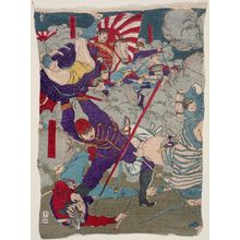 Unknown, 無款 (Artist Unknown, Japanese)による浮世絵「Scene from the Sino-Japanese War: General (or Navy Admiral)Takada (incomplete composition)」