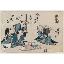 Utagawa Hiroshige: Act VII, from the series The Storehouse of Loyal Retainers (Chûshingura), in Toba-e style - Museum of Fine Arts