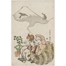 Bunrô: Year of the Wood Rat (Kinoe ne); Daikoku, a Mouse, and the Three Lucky Dreams: Fuji, Falcon, Eggplant - Museum of Fine Arts