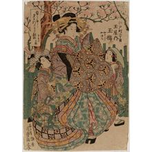 Kitagawa Tsukimaro: Tamakushi of the Tamaya, kamuro Kasashi and Kazura - Museum of Fine Arts