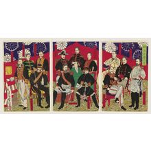 Yamazaki Toshinobu: A Glance at the Distinguished Figures of the Meiji Period (Meiji meiyo ichiran) - ボストン美術館
