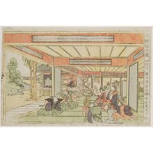 勝川春好: Act IV (Yodanme), from the series Perspective Pictures of the Storehouse of Loyal Retainers (Uki-e Chûshingura) - ボストン美術館