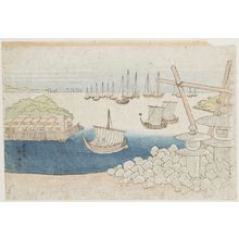 勝川春好: View of the Bay at Shinagawa - ボストン美術館